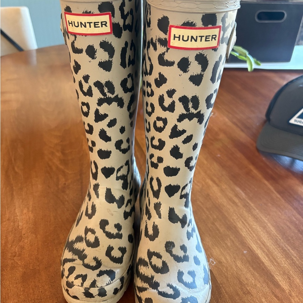 Hunter Leopard Print Rain Boots